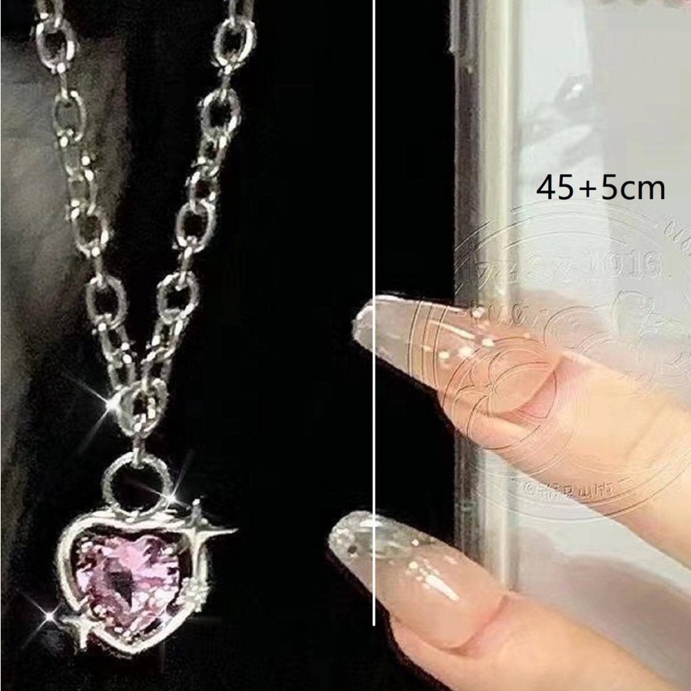 Silver heart necklace